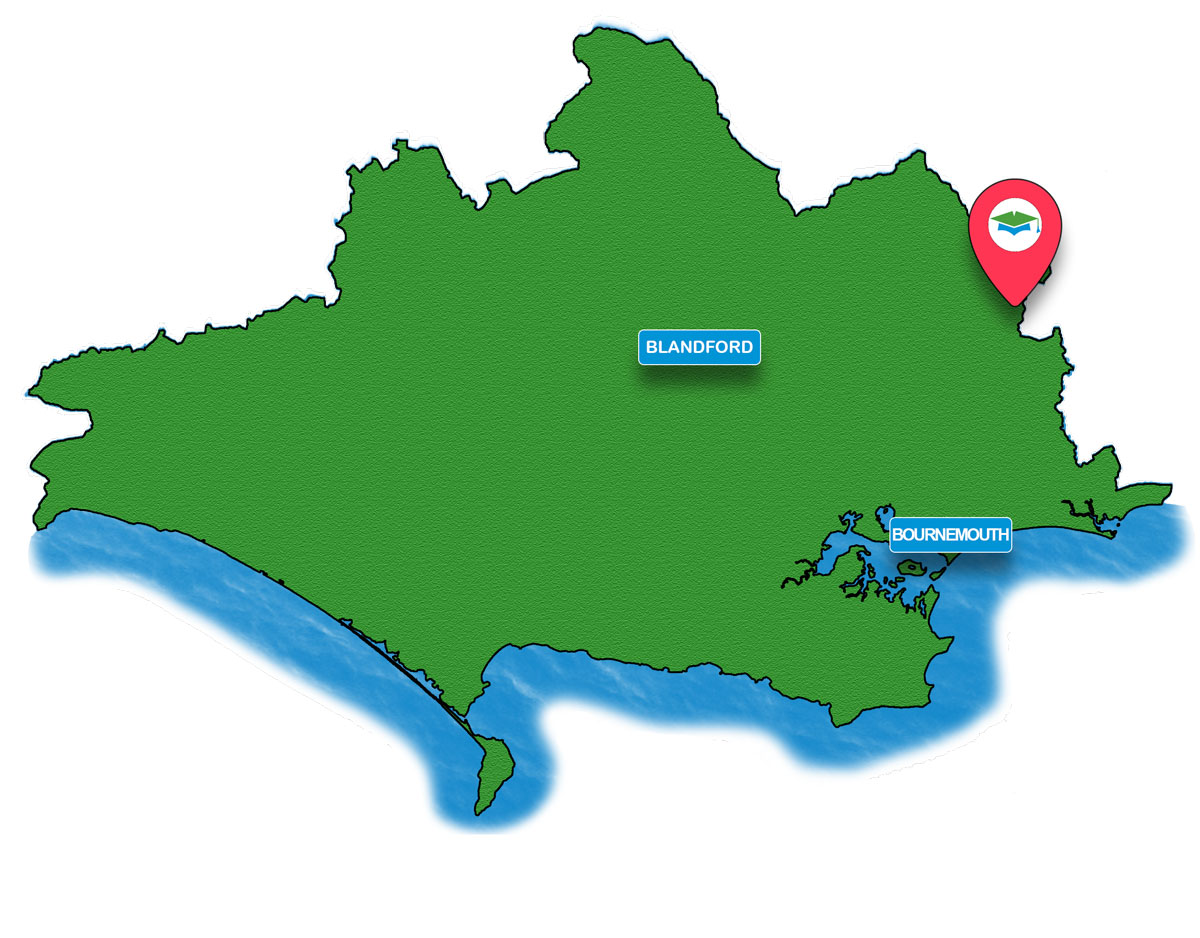 School trip Isle of Wight location map for Dorset Heavy Horse Farm Park